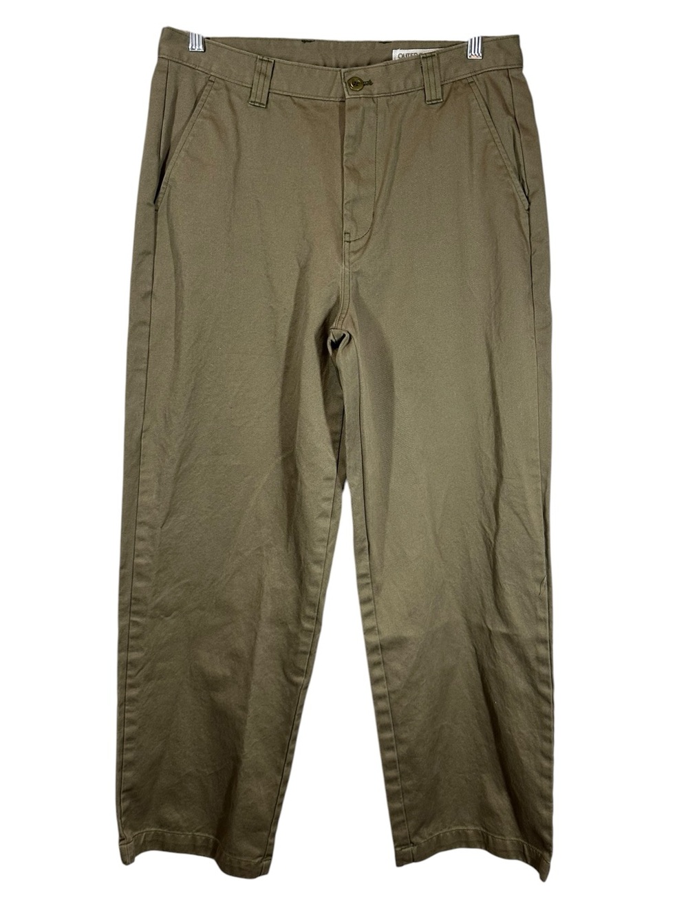 OUTERKNOWN Men's 32 X 32 Flat Front Olive Green Organic Cotton Chino Pants